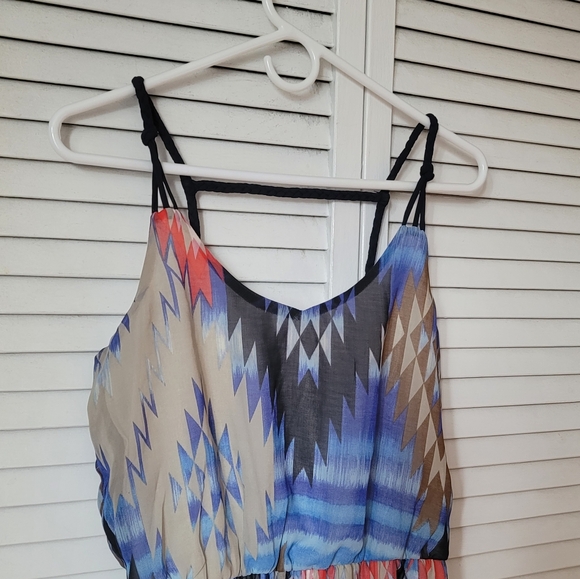 XHILARATION High Low Printed Dress, Size M - Picture 2 of 9